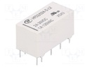 Relay: electromagnetic; DPDT; Ucoil: 24VDC; 1A/125VAC; 3A/30VDC; 3A