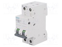 Circuit breaker; 400VAC; Inom: 10A; Poles: 2; DIN; Charact: C; 6kA