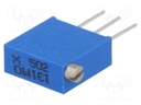 Potentiometer: mounting; vertical,multiturn; 5kΩ; 500mW; THT; ±10%