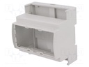 Enclosure: for DIN rail mounting; Y: 90mm; X: 87.8mm; Z: 53mm; ABS