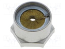 Nut; with earthing; M20; brass; nickel; 24mm; -70÷200°C; Pitch: 1,5