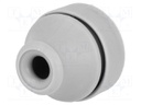 Grommet; Ømount.hole: 16mm; TPE (thermoplastic elastomer); grey