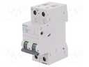 Circuit breaker; 400VAC; Inom: 6A; Poles: 2; DIN; Charact: C; 6kA