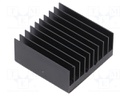 Heatsink: extruded; grilled; black; L: 33mm; W: 33mm; H: 14.5mm