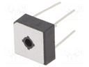 Single-phase bridge rectifier; Urmax: 600V; If: 10A; Ifsm: 240A