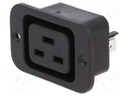 Connector: AC supply; socket; female; 16A; IEC 60320; C19 (J); 70°C