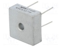 Single-phase bridge rectifier; Urmax: 800V; If: 25A; Ifsm: 400A