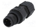 Plug; M12; PIN: 3; male; A code-DeviceNet / CANopen; for cable