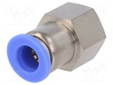 Push-in fitting; straight; -0.95÷15bar; Mat: nickel plated brass