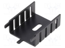 Heatsink: extruded; U; TO220; black; L: 35.1mm; W: 25.4mm; H: 12.7mm