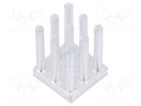 Heatsink: extruded; grilled; natural; L: 10mm; W: 10mm; H: 12.5mm