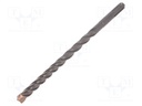 Drill bit; for concrete; Ø: 10mm; L: 210mm; metal; cemented carbide