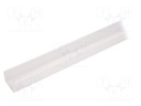 Cover for LED profiles; white; 2m; V: E9; push-in