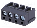 PCB terminal block; angled 90°; 5mm; ways: 4; on PCBs; 2.5mm2; 24A