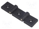 Hinge; Width: 134mm; technopolymer (PA); black; H: 36mm