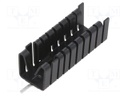 Heatsink: moulded; TO220; black; L: 38.1mm; W: 14.5mm; H: 12.7mm