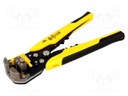 Multifunction wire stripper and crimp tool; Wire: round,flat