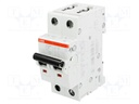 Circuit breaker; 400VAC; Inom: 16A; Poles: 2; DIN; Charact: C; 10kA