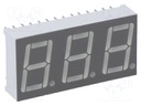 Display: LED; 7-segment; 14mm; 0.56"; No.char: 3; red; 2÷4mcd; anode