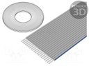 Wire: ribbon; 1.27mm; stranded; Cu; unshielded; PO; light grey