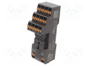 Socket; 8A; 8A; 300VAC; Mounting: DIN; -40÷70°C; Uswitch: max.300VAC