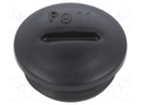 Stopper; PG11; IP56; Mat: polyamide; Body: black; Thread: PG; 6mm