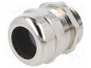 Cable gland; PG29; IP68; Mat: brass; Body plating: nickel