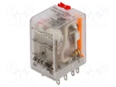 Relay: electromagnetic; DPDT; Ucoil: 24VAC; 10A/250VAC; 10A/24VDC