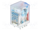 Relay: electromagnetic; 4PDT; Ucoil: 24VDC; 5A/240VAC; 5A/24VDC; 5A