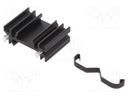 Heatsink: extruded; H; TO202,TO218,TO220,TOP3; black; L: 25mm