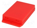 Enclosure: multipurpose; X: 70.6mm; Y: 105mm; Z: 20.5mm; ABS; red