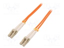 Fiber patch cord; OM2; both sides,LC/UPC; 20m; LSZH; orange