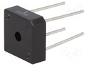 Single-phase bridge rectifier; Urmax: 100V; If: 10A; Ifsm: 135A