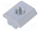 Nut; for profiles; Width of the groove: 10mm; steel; zinc