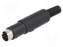 Plug; DIN mini; male; PIN: 6; soldering; for cable