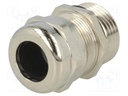 Cable gland; PG13,5; IP68; Mat: brass; Body plating: nickel