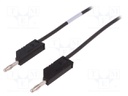 Test lead; silicone; 0.5m; black; 16A; 60VDC; Max contact res: 20mΩ