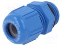 Cable gland; M16; IP68; Mat: polyamide; blue; Conform to: ATEX Ex