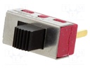 Switch: slide; Pos: 2; SPDT; 6A/120VAC; 0.4A/28VDC; ON-ON; -30÷65°C