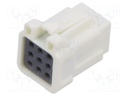 Connector: wire-wire/PCB; DF62W; crimped; straight; PIN: 9; plug