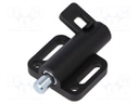 Spring latch; for profiles; W: 38mm; Mat: zinc alloy; F1: 21N; Ø: 8mm