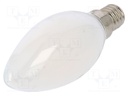 LED lamp; warm white; E14; 220/240VAC; 250lm; 2.5W; 300°; 2700K