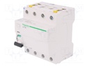 RCD breaker; Inom: 63A; Ires: 30mA; Poles: 4; 400V; Mounting: DIN