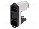 Connector: AC supply; socket; male; 6A; 250VAC; IEC 60320; -25÷85°C