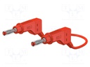 Test lead; 32A; 4mm banana plug-4mm banana plug; Len: 1.5m; red