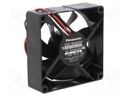 Fan: DC; axial; 24VDC; 80x80x25mm; 52.8m3/h; 27dBA; ball bearing