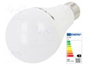 LED lamp; cool white; E27; 220/240VAC; 1250lm; 15W; 200°; CRImin: 80