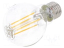 LED lamp; warm white; E27; 230VAC; 806lm; 7W; 2700K; CRImin: 80