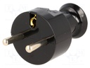 Connector: AC supply; plug; Layout: 2P+PE; black; 230VAC; 16A; PIN: 3