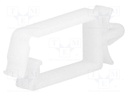 Snap handle; polyamide; natural; UL94V-2; Mounting hole: Ø4.8mm